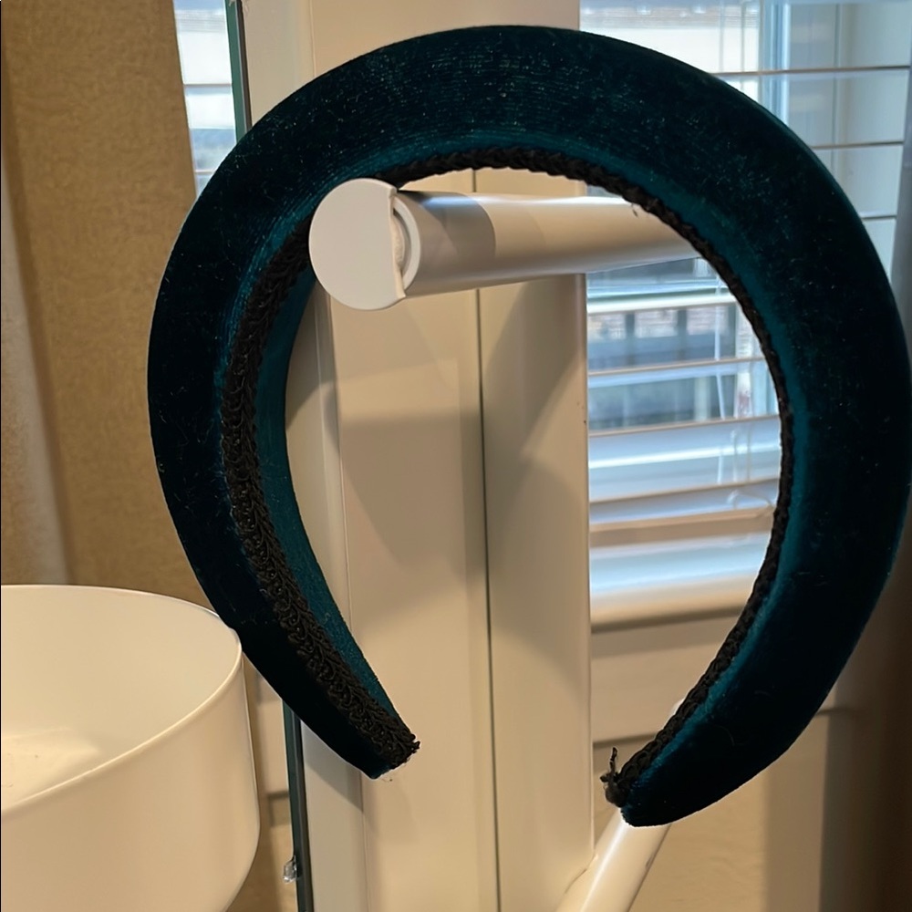 Velvet green padded Headband